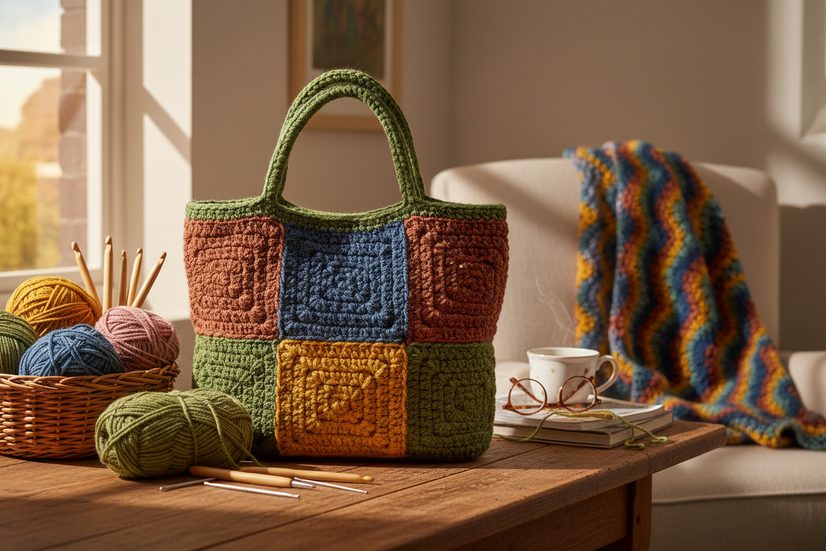 Móc túi xách len handmade
