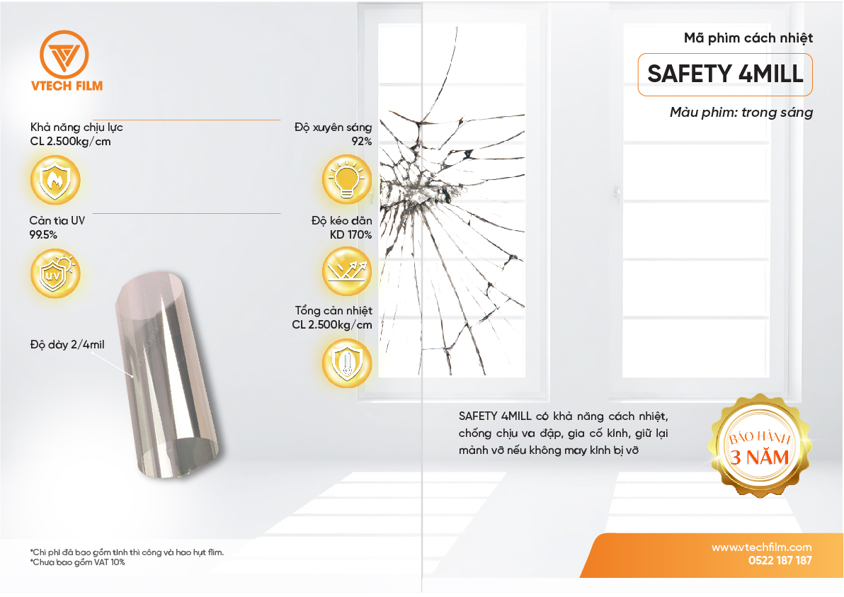 PHIM BẢO VỆ VTECHFILM SAFETY 4MILL - Image 4